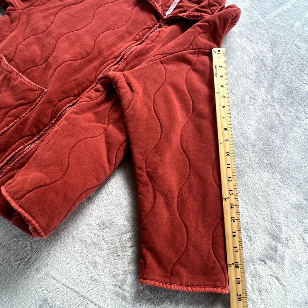 Fabletics Jacket‎ Womens 3X Orange Tedi Quilted Collar Full Zip Pockets Cotton - Picture 13 of 14